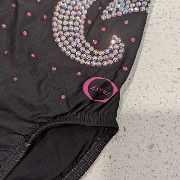 COMPETITION Ozone gymnastics Leotard Warrior Style FULLY BLINGED Double Lined CL - Picture 11 of 11